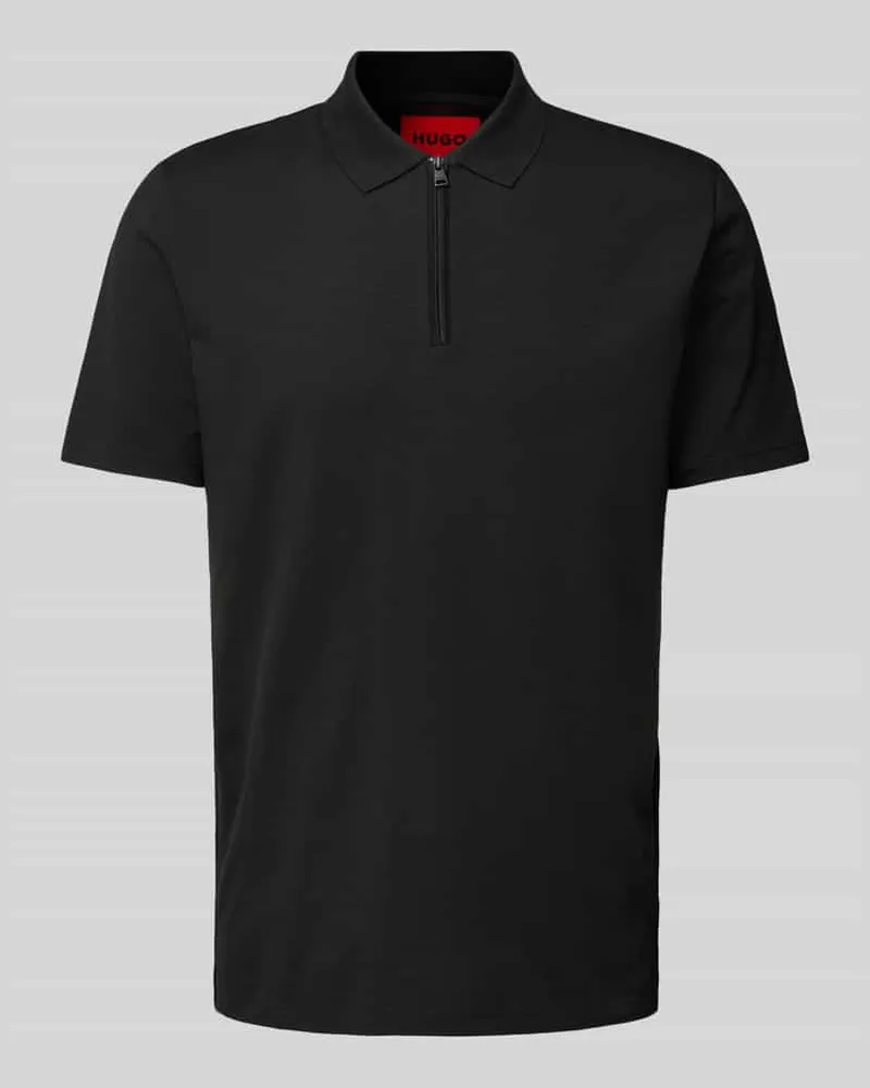 HUGO BOSS Regular Fit Poloshirt mit Label-Detail Modell 'Dekok Black