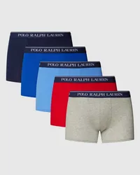 Ralph Lauren Trunks mit elastischem Logo-Bund im 5er-Pack Rot