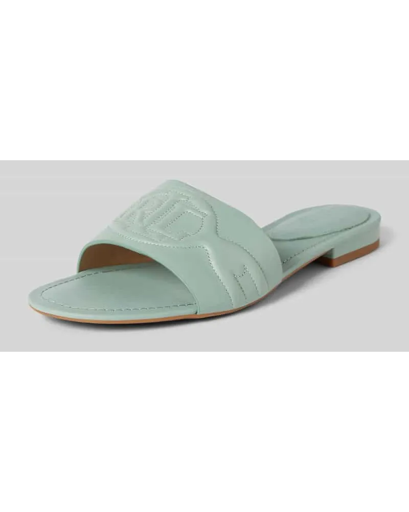 Ralph Lauren Sandalette aus Leder in unifarbenem Design Modell 'ALEGRA III Mint