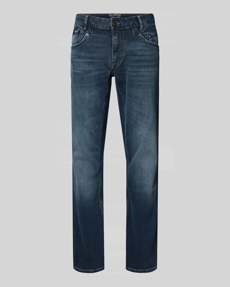 PME Legend Straight Fit Jeans mit Logo-Stitching Modell 'Commander Anthrazit