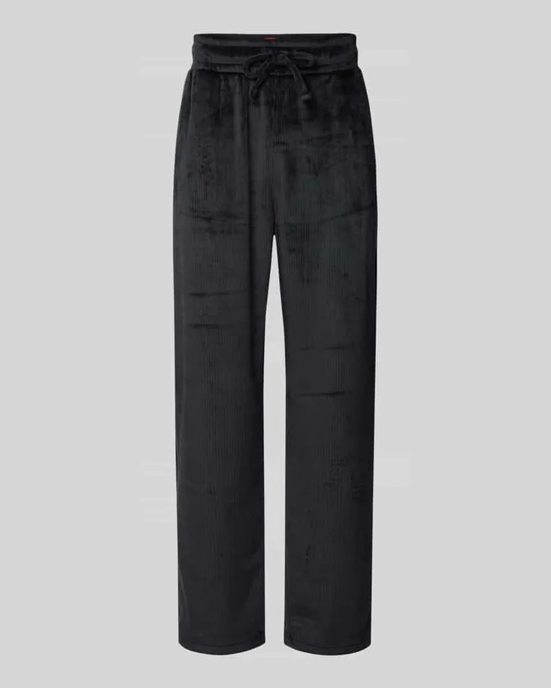 HUGO BOSS Comfort Fit Sweatpants mit Label Patch Modell 'VELVET Black
