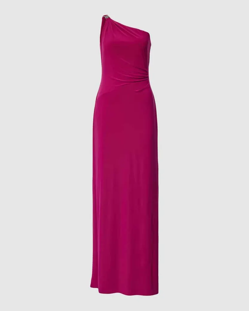 Ralph Lauren Abendkleid mit One-Shoulder-Träger Modell 'BELINA Fuchsia
