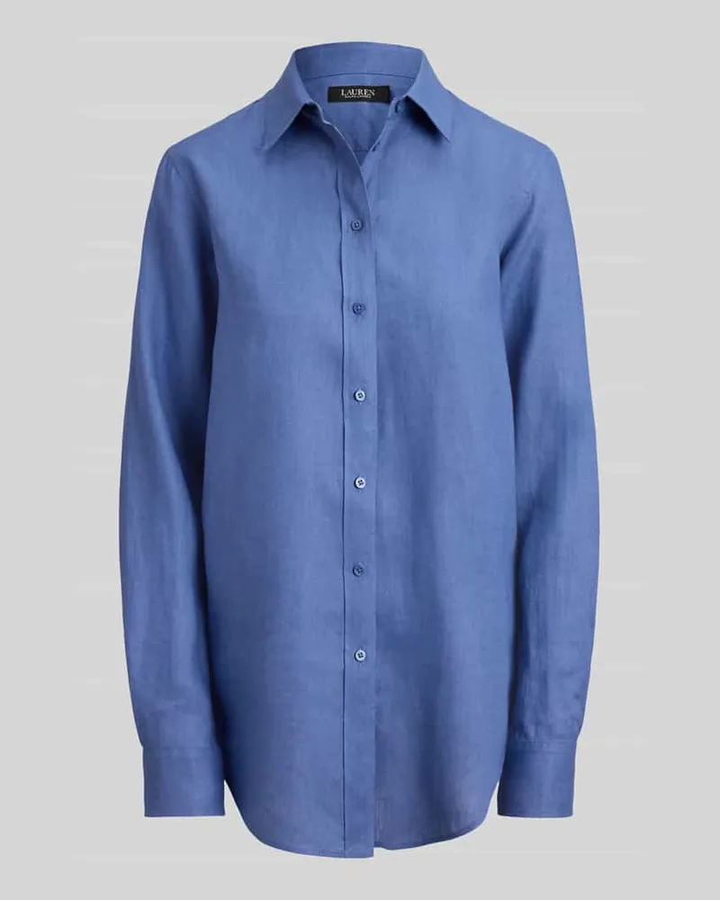 Ralph Lauren Relaxed Fit Leinenhemd aus reinem Leinen Hellblau