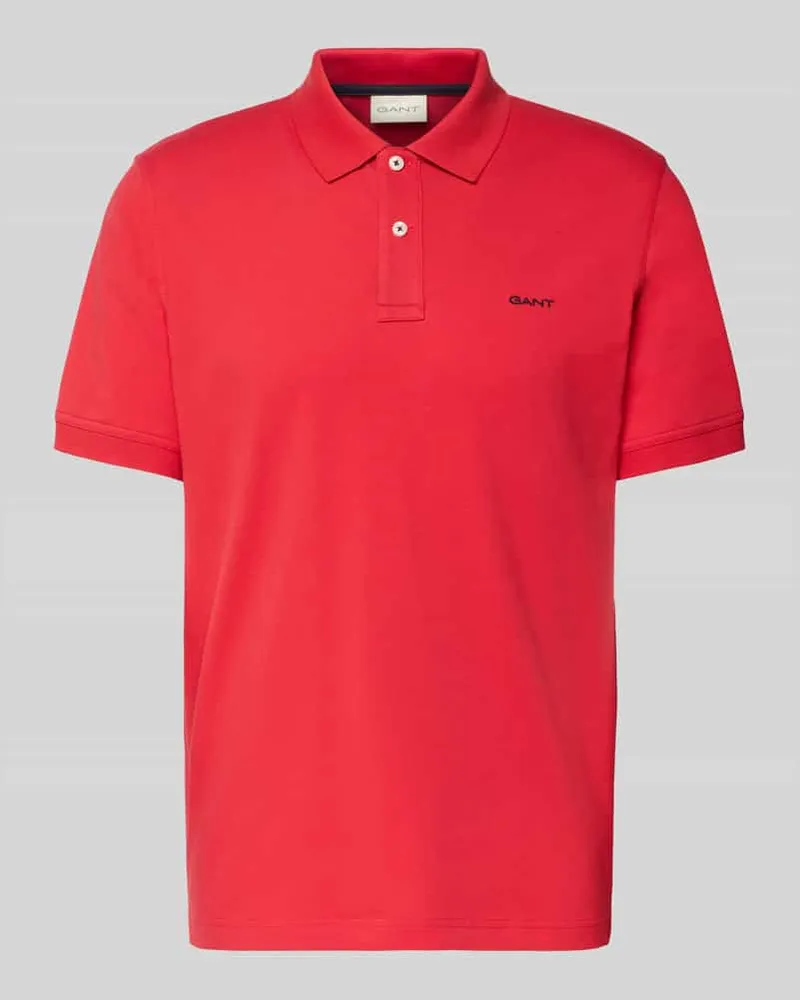 Gant Regular Fit Poloshirt mit Logo-Stitching Hellrot