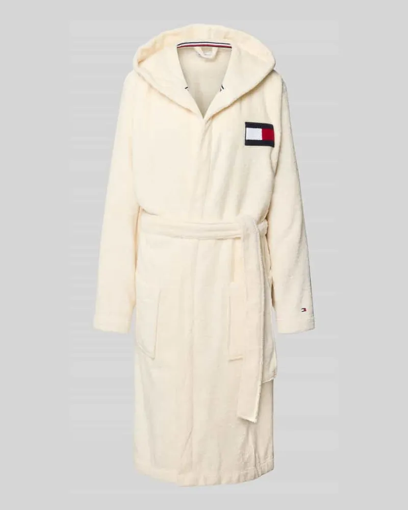Tommy Hilfiger Bademantel aus reiner Baumwolle Offwhite