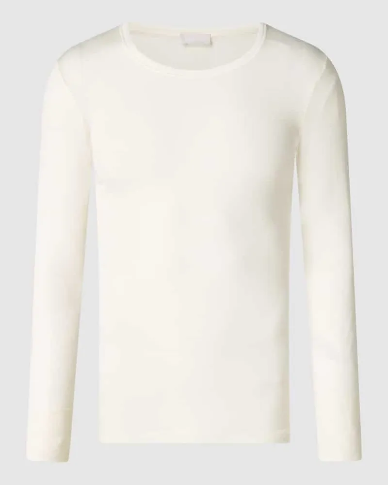 Hanro Longsleeve aus Merinowoll-Seide-Mix Ecru