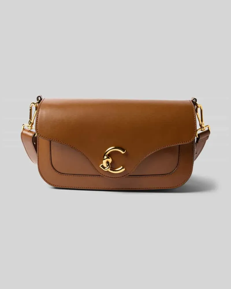 Coccinelle Crossbody Bag mit Label-Detail Cognac
