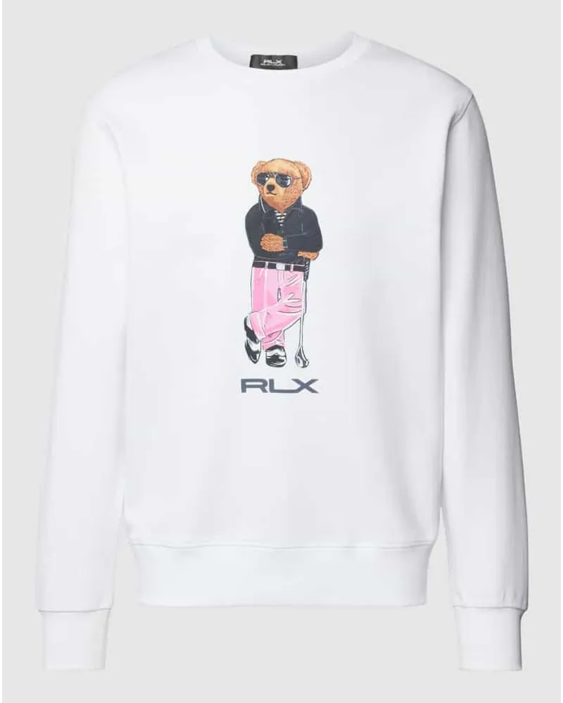 Ralph Lauren Sweatshirt mit Label-Print Weiss