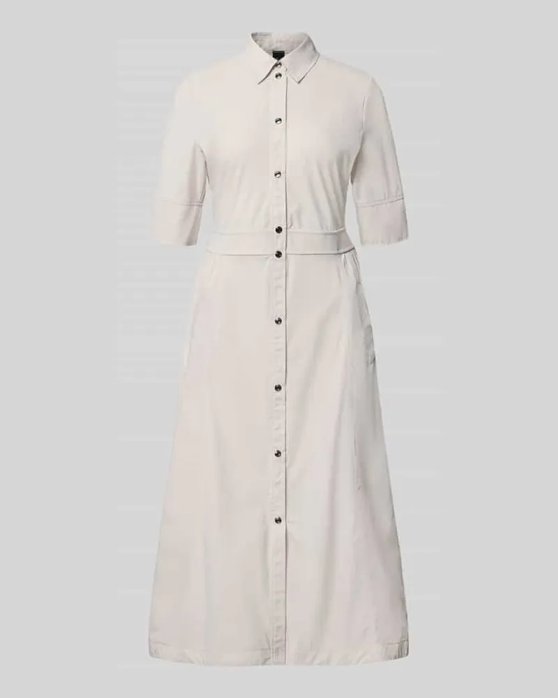 Marc Cain Midikleid mit Umlegekragen Sand