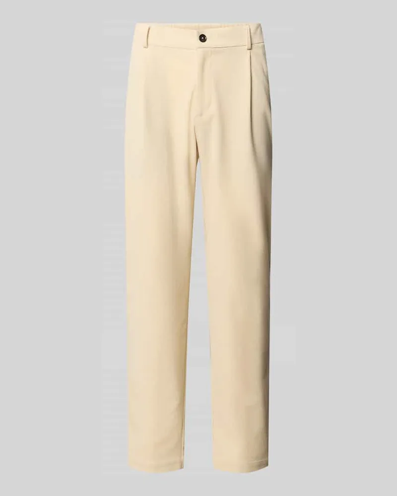 Bugatti Bundfaltenhose aus Cord Offwhite