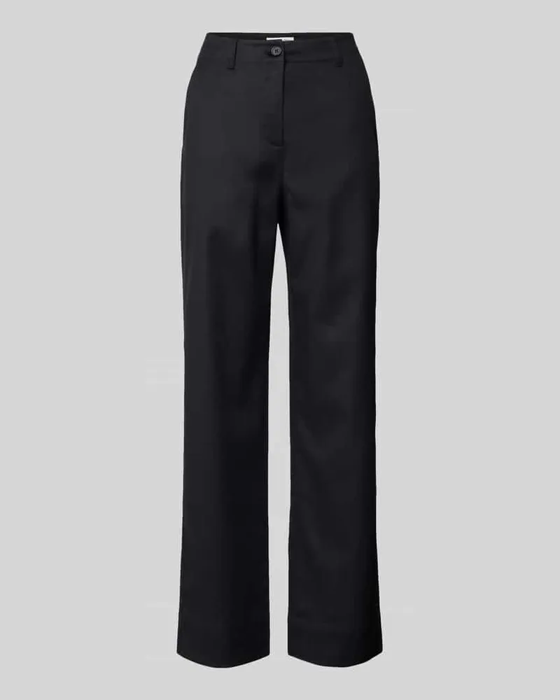Marc O'Polo Weite Hose aus Bio-Baumwoll-Lyocell-Mix Modell 'LANDE Marine