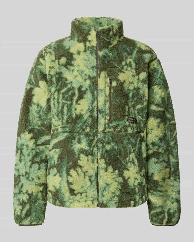 The North Face Fleecejacke mit Label-Stitching Oliv