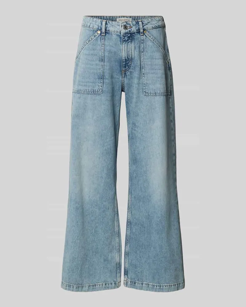Marc O'Polo Flared Leg Jeans aus reiner Baumwolle Modell 'CAYA Jeansblau