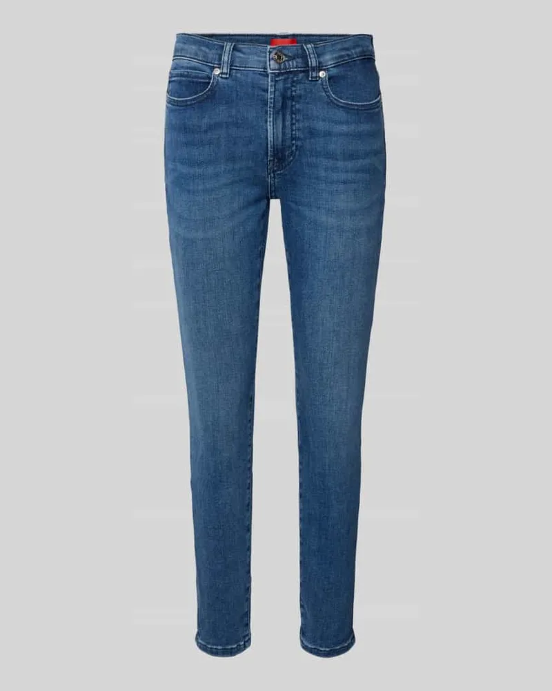 HUGO BOSS Skinny Fit Jeans im 5-Pocket-Design Blau