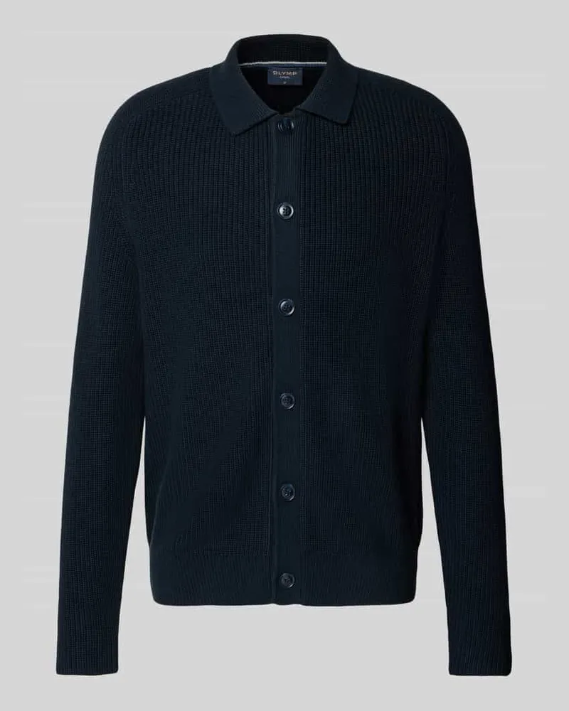 Olymp Strickjacke mit Knopfleiste Marine