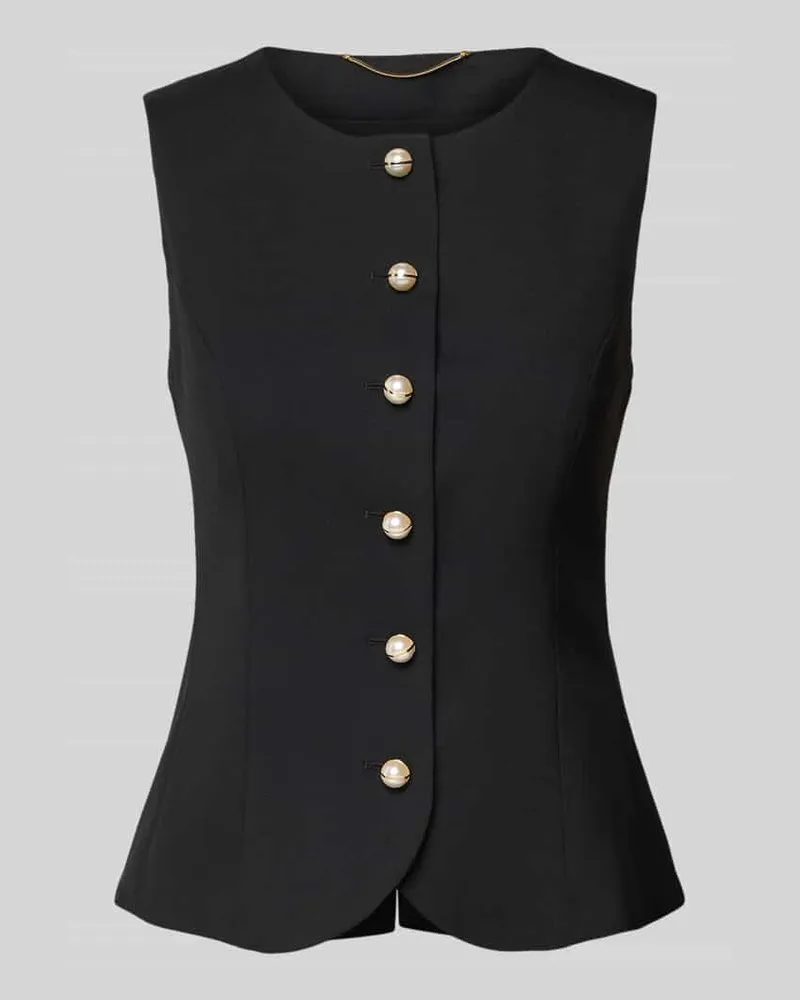 Marc Cain Slim Fit Weste mit Rundhalsausschnitt Black