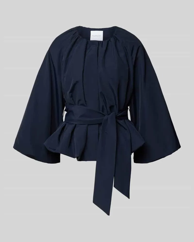 Rich&Royal Taillierter Bluse mit Bindegürtel Marine