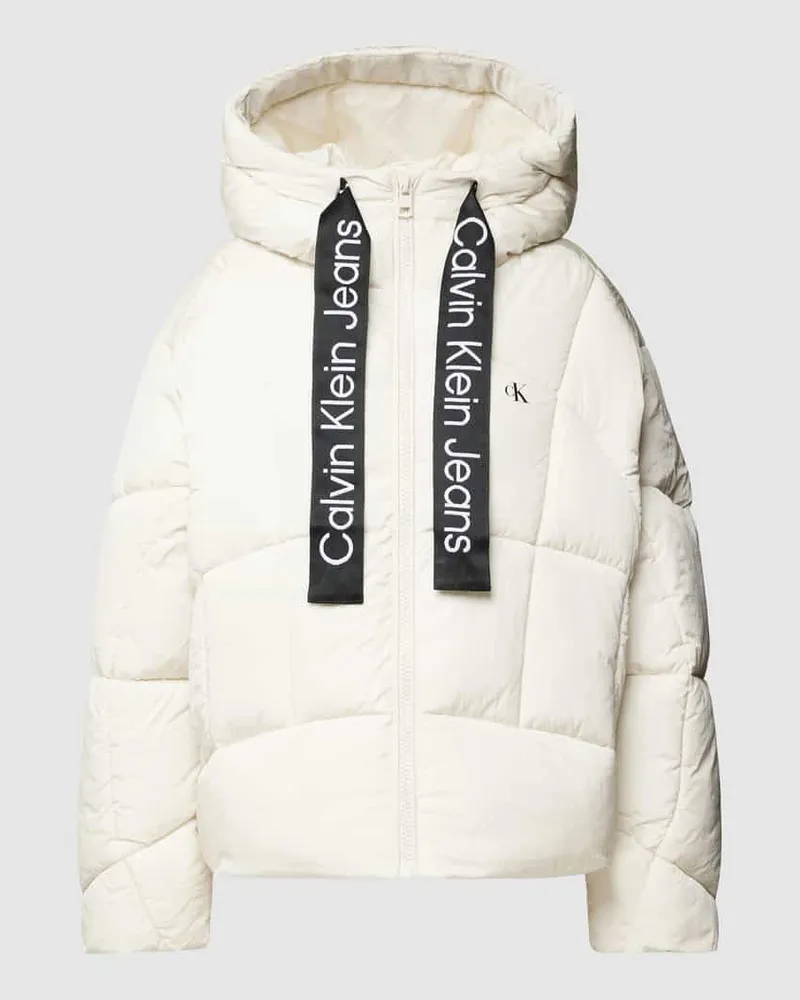 Calvin Klein Steppjacke mit Label-Details Offwhite