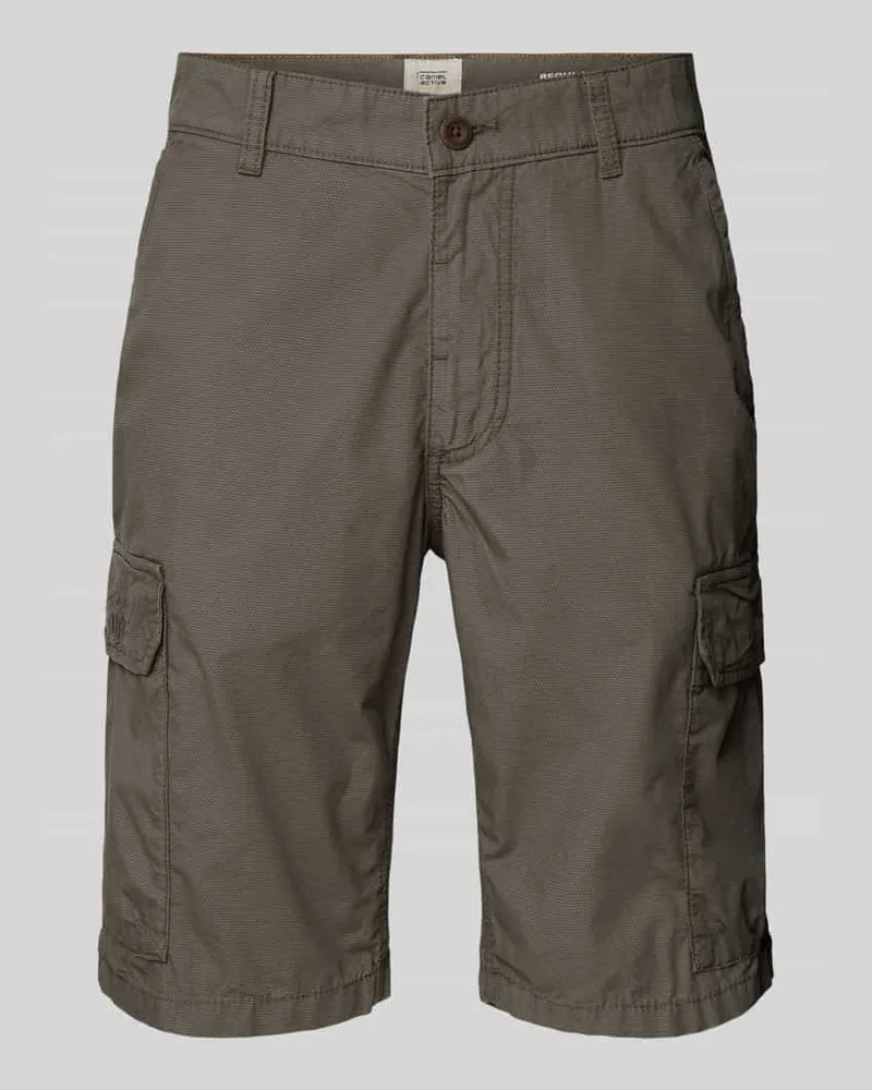 Camel Active Cargoshorts mit aufgesetzten Taschen Anthrazit