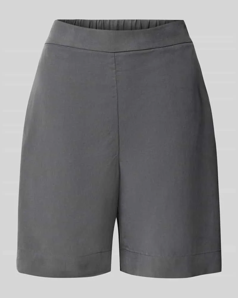 Marc O'Polo Straight Fit Shorts und Leinen-Anteil Dunkelgrau