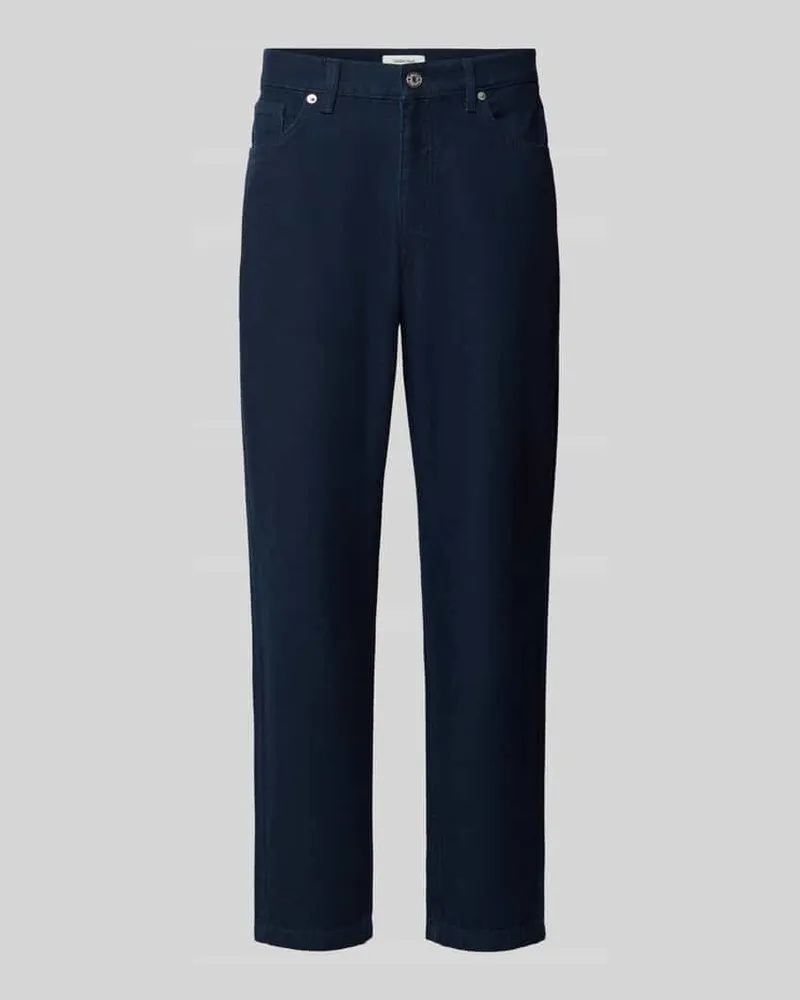 Selected Regular fit Tapered Jeans aus Baumwoll-Hanf-Mix Modell 'MAURO Jeansblau