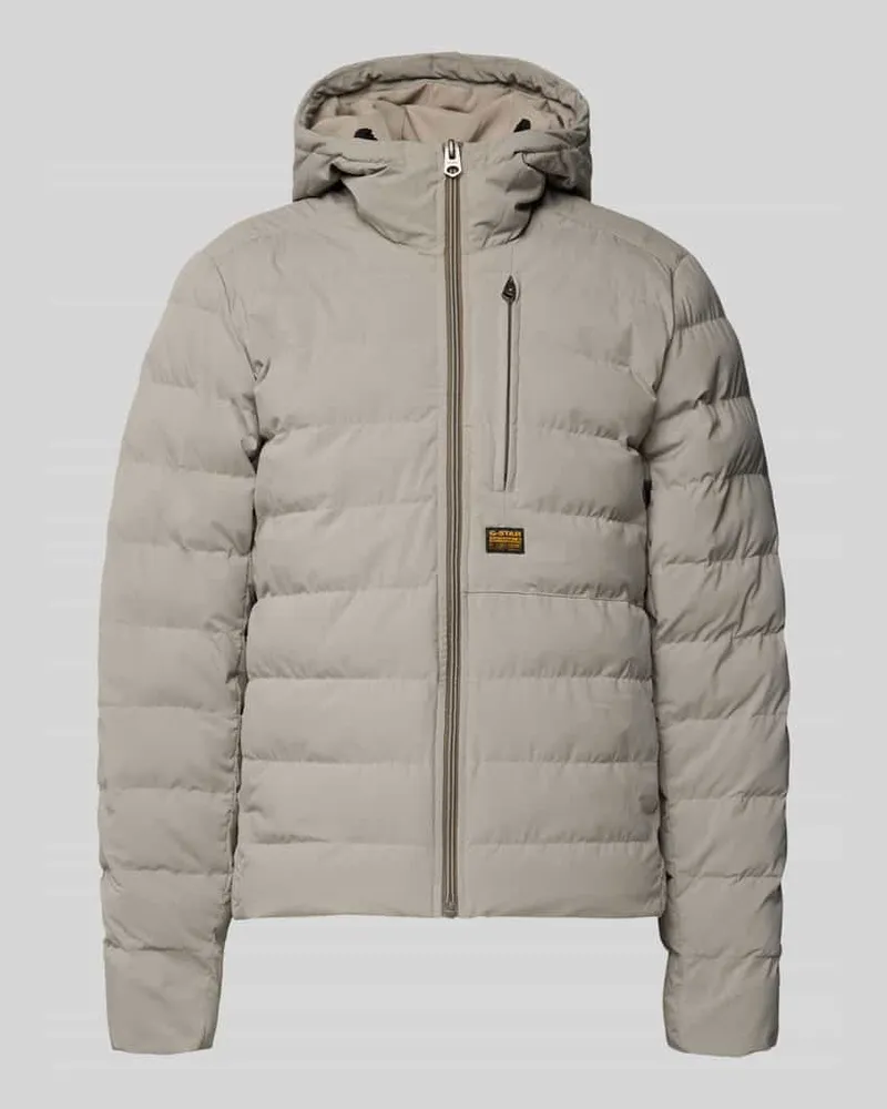 G-STAR RAW Steppjacke mit Brusttasche und Label-Detail Modell 'Foundation Hellgrau