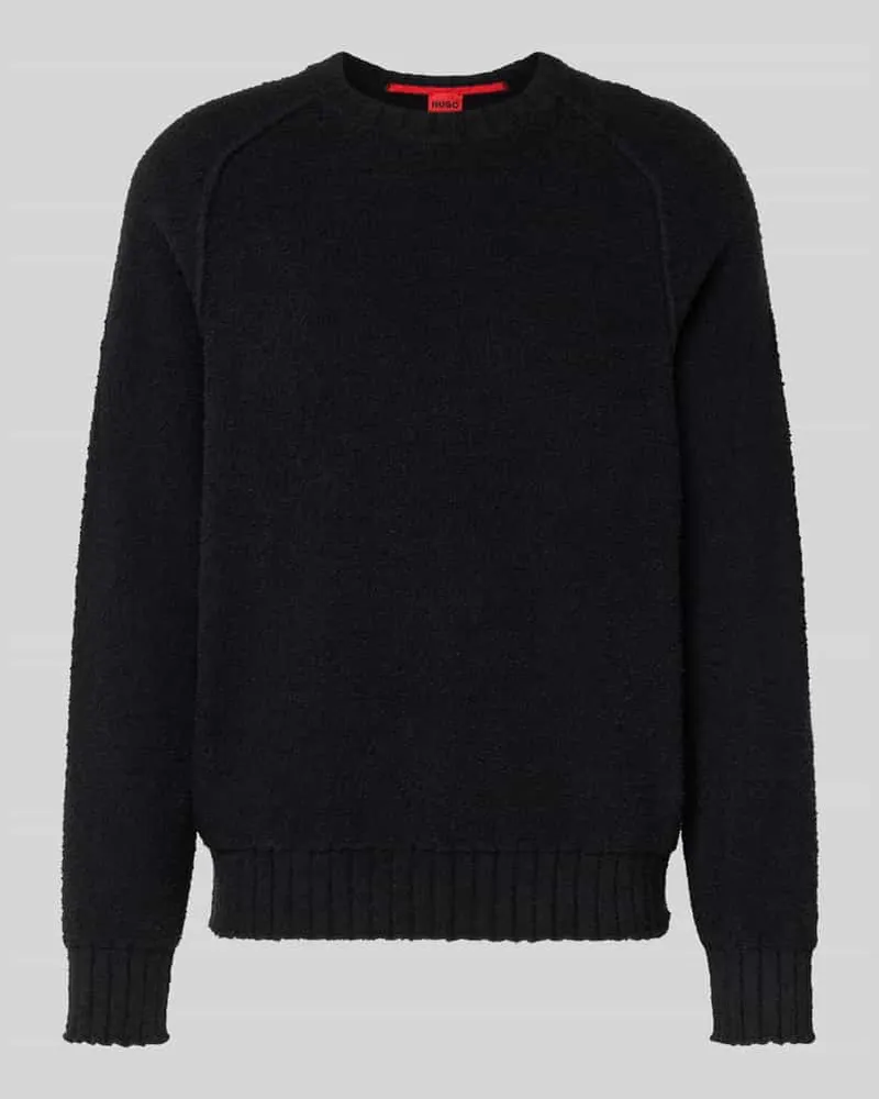 HUGO BOSS Relaxed Fit Pullover aus Baumwoll-Mix Modell 'SAN CHRISTOPHER Black