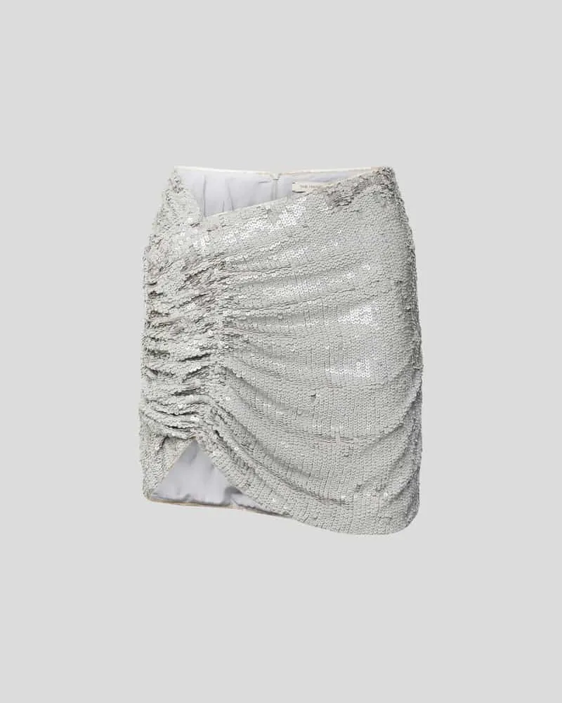 THE MANNEI Minirock aus Viskose-Mix Mittelgrau