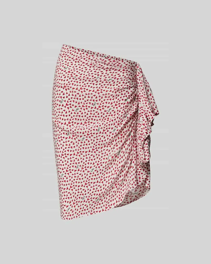 ROTATE Birger Christensen Knielanger Rock in Wickel-Optik Weiss