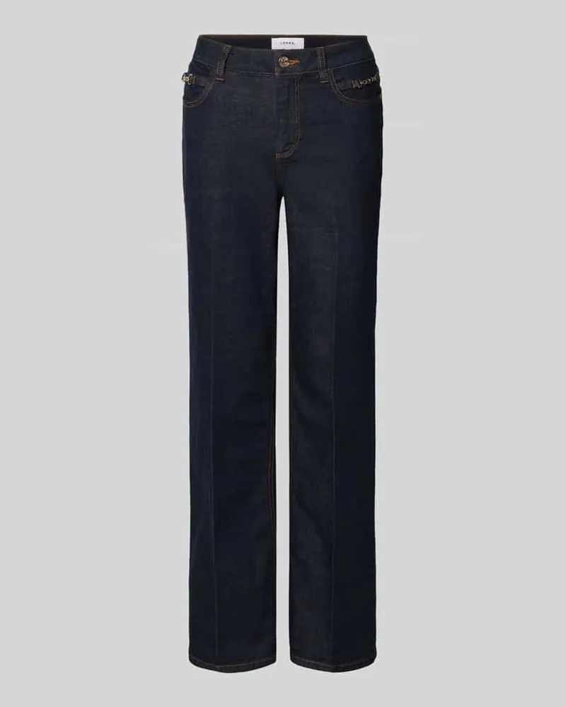 COMMA Relaxed Fit Jeans mit Eingrifftaschen Jeansblau