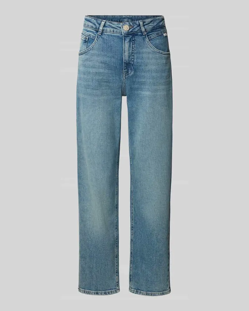 OPUS Straight Fit Jeans aus Baumwoll-Mix Modell 'Minah Hellblau