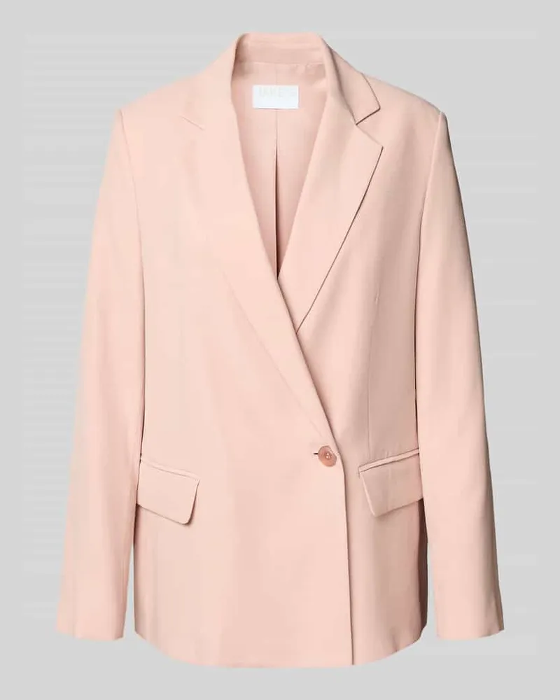 JAKE*S Relaxed Fit Blazer aus Viskose-Mix mit Pattentaschen Fuchsia