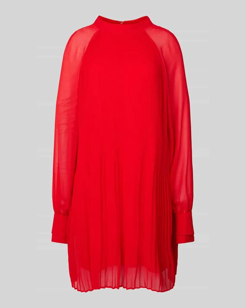 HUGO BOSS Knielanges Kleid mit Plisseefalten Modell 'Dolumi Rot