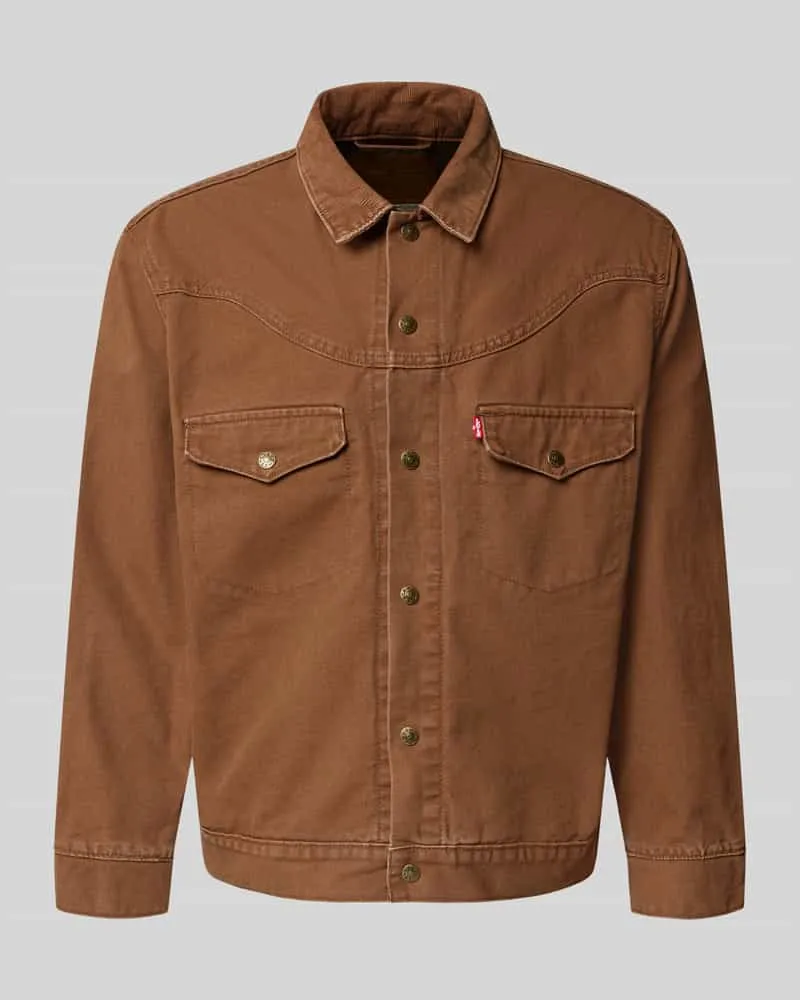Levi's Jacke mit Brusttaschen Modell 'WESTERN SHORTHORN Hellbraun