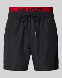 HUGO BOSS Badehose mit elastischem Bund und Tunnelzug Black