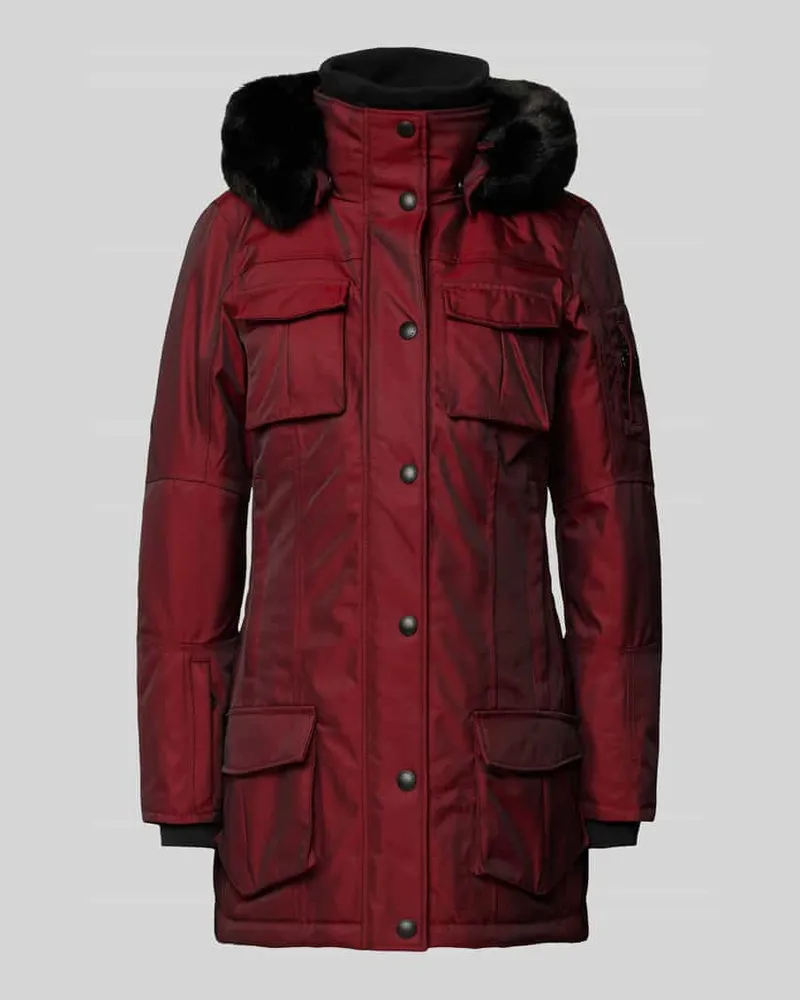 Wellensteyn Shaped Fit Funktionsjacke mit Stehkragen Modell 'SCHNEEZAUBER Dunkelrot