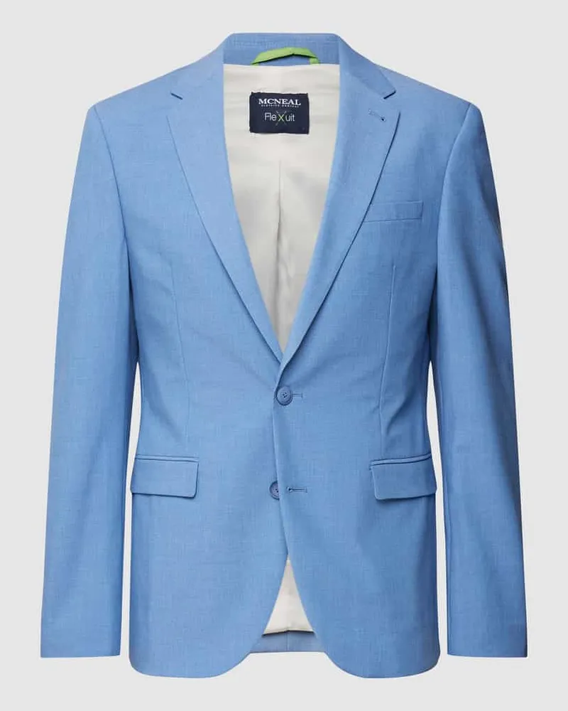 McNeal Slim Fit 2-Knopf-Sakko mit Viskose-Anteil Blau