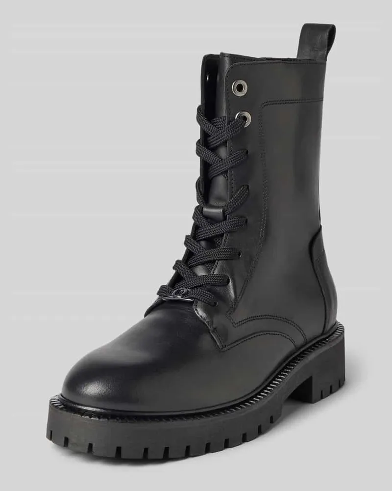 Marc O'Polo Schnürstiefel aus echtem Leder Black