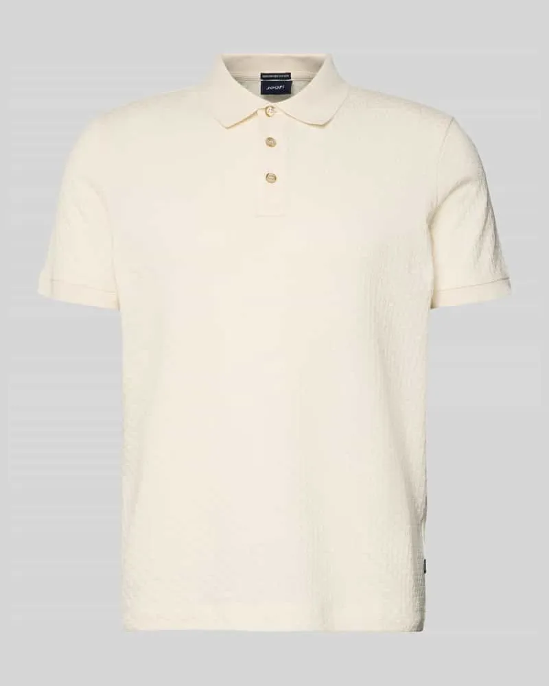 JOOP! Poloshirt mit kurzer Knopfleiste Modell 'Roni Offwhite