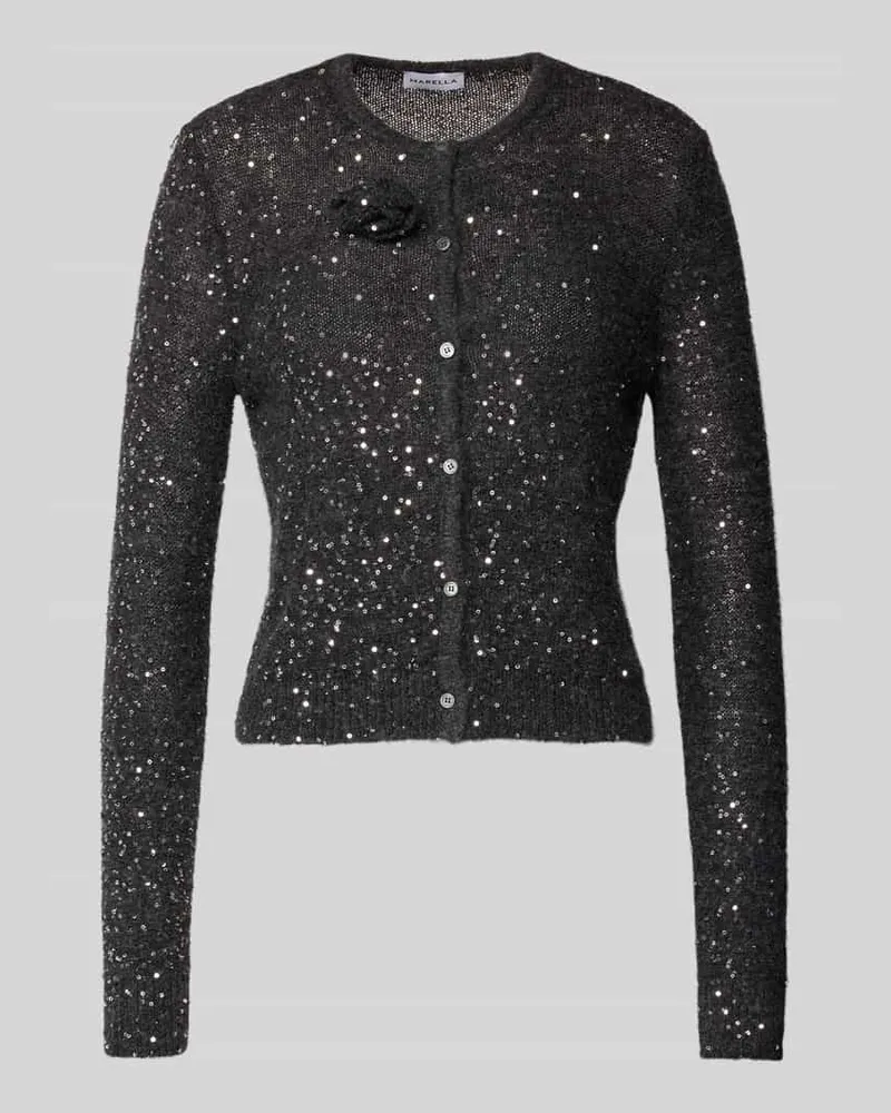 MARELLA Strickjacke mit Pailletten Modell 'SABA1 Anthrazit