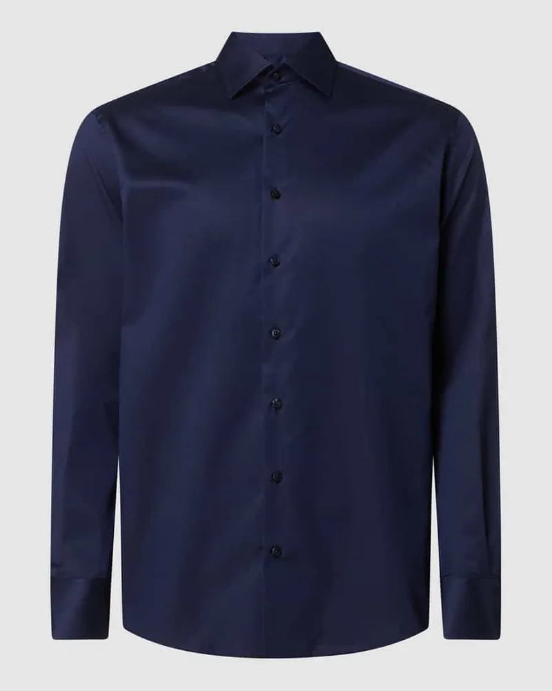 Eterna 1863 Premium Shirt aus Twill Marine