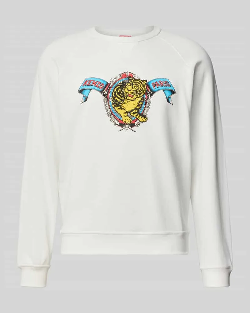 Kenzo Relaxed Fit Sweatshirt aus Baumwolle Weiss