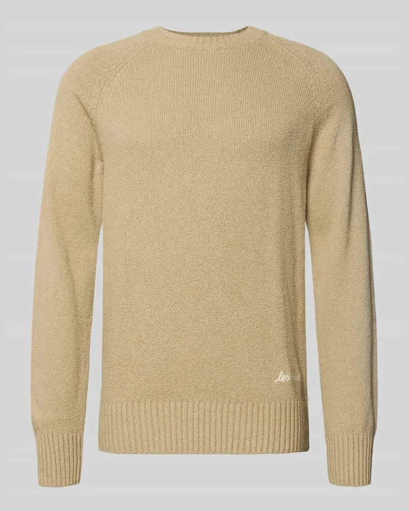 LES DEUX Strickpullover mit gerippten Abschlüssen Sand
