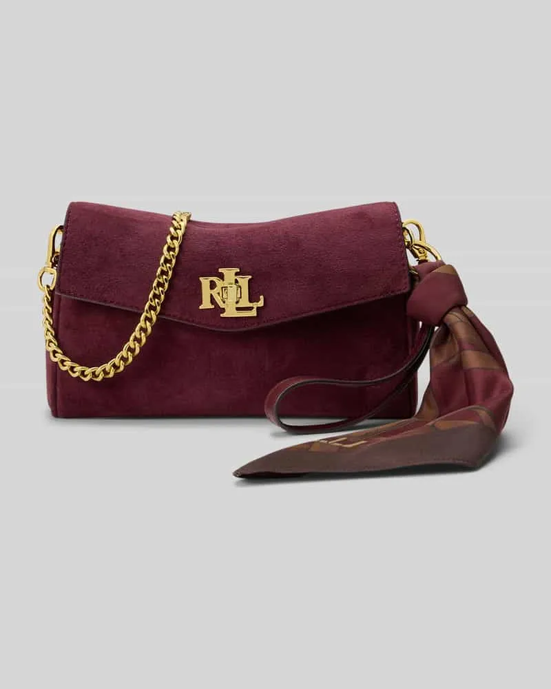 Ralph Lauren Umhängetasche aus echtem Schafsleder Bordeaux