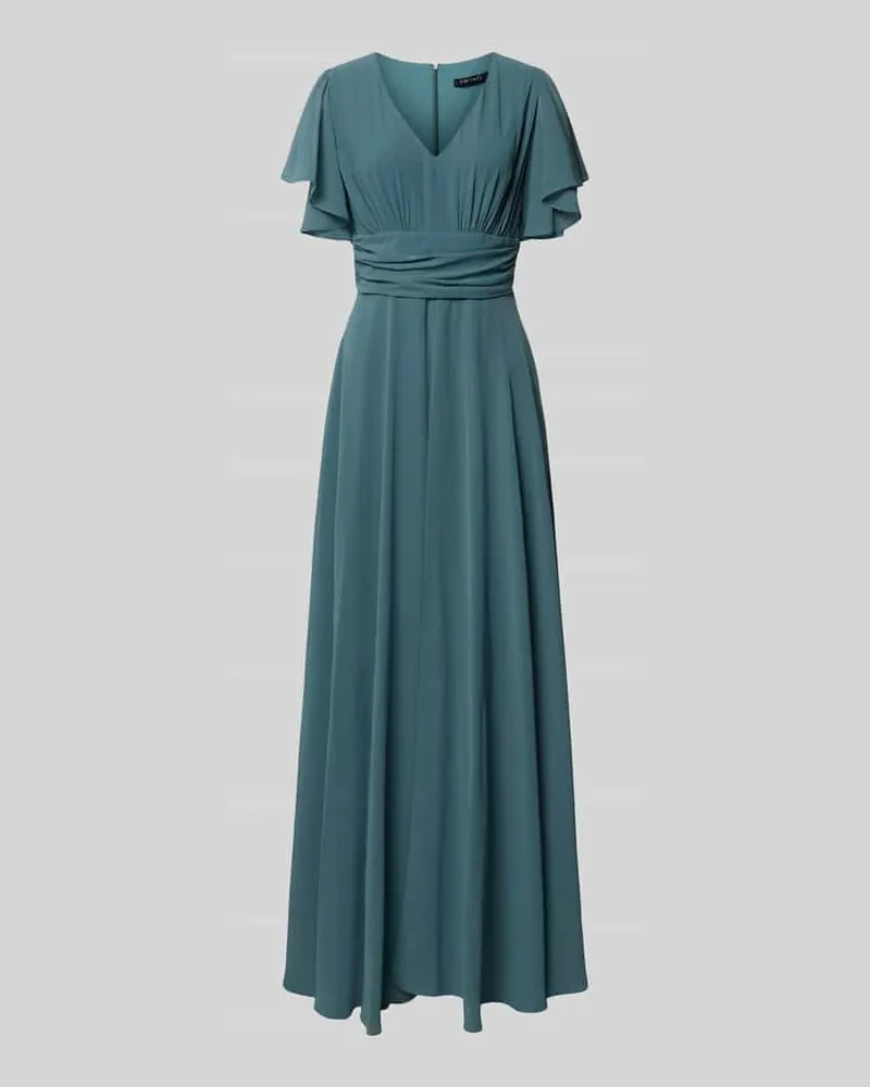 Swing Jumpsuit aus Chiffon Petrol