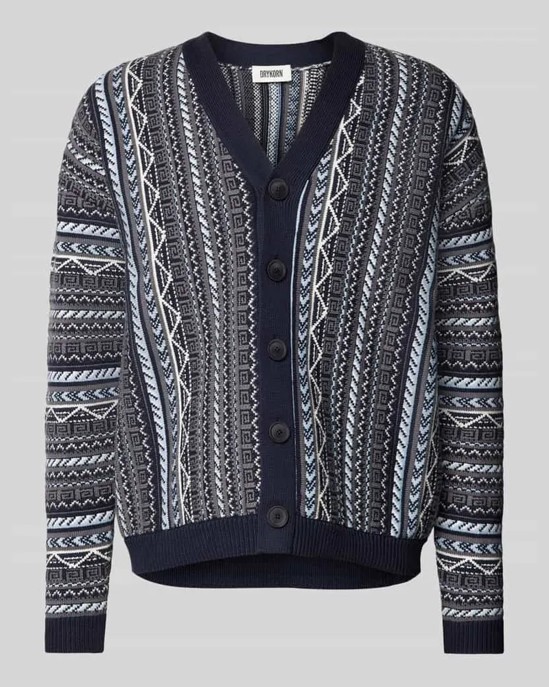 Drykorn Strickjacke mit Knopfleiste Modell 'Nadir Dunkelblau