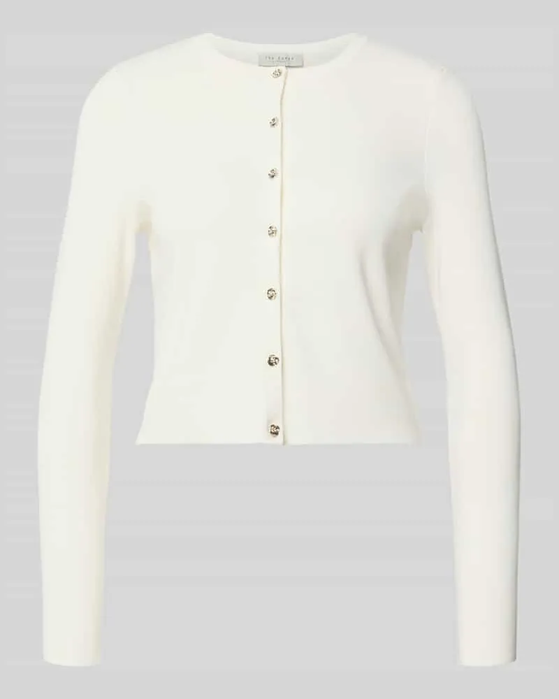 Ted Baker Slim Fit Cardigan aus Viskose-Mix Modell 'Velda Sand