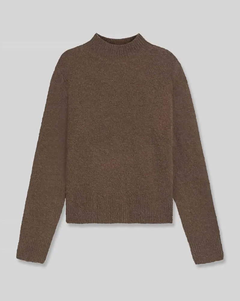 HUGO BOSS Regular Fit Strickpullover aus Woll-Kaschmir-Mix Modell 'FUBRINA Mud