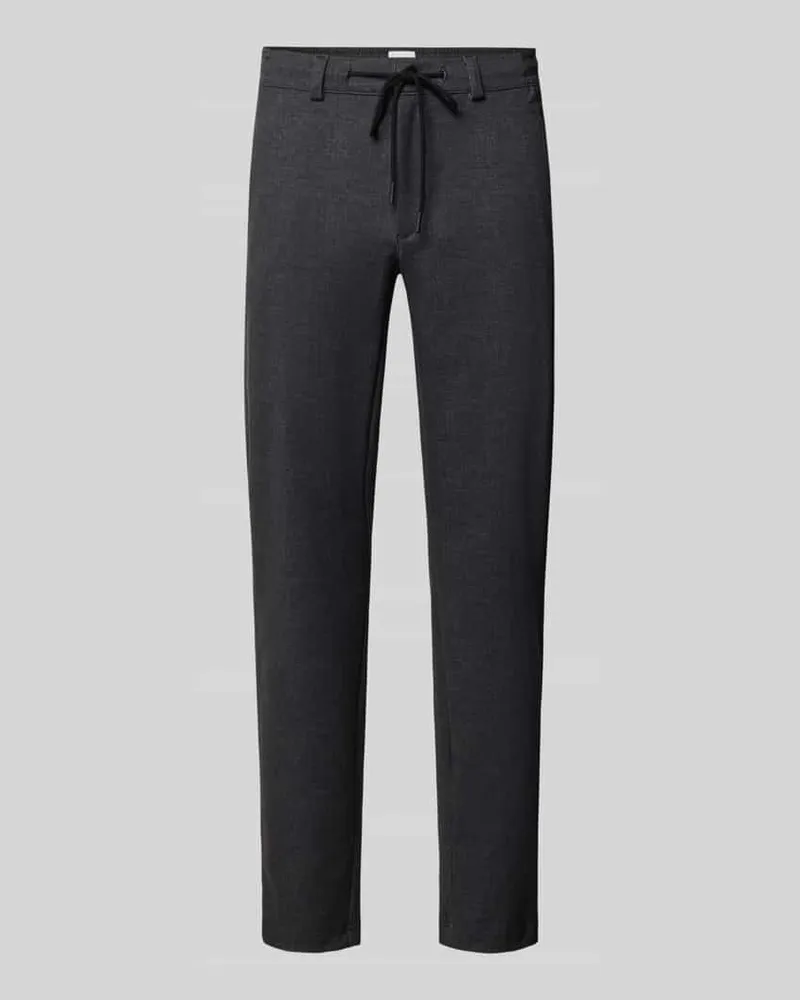 Brax Tapered Fit Jogpants aus reiner Baumwolle Modell 'Phil Anthrazit