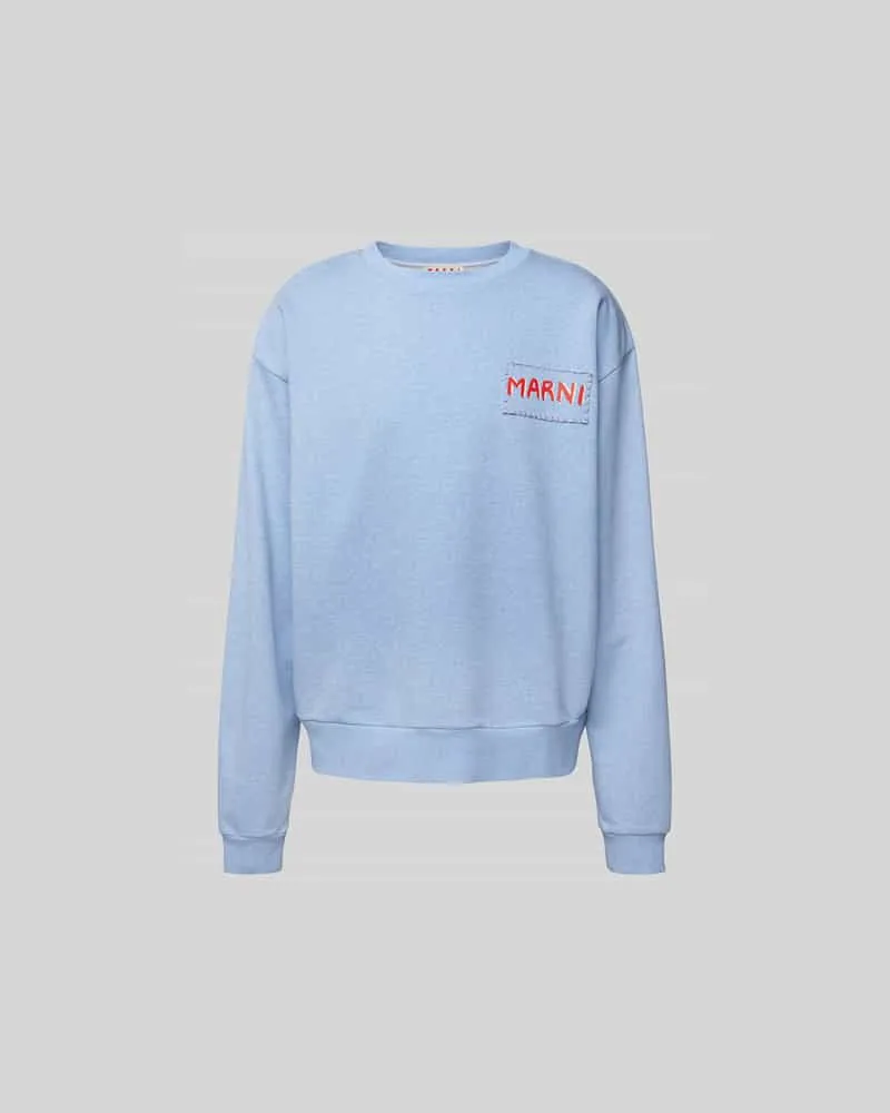 Marni Sweatshirt mit Label-Detail Bleu